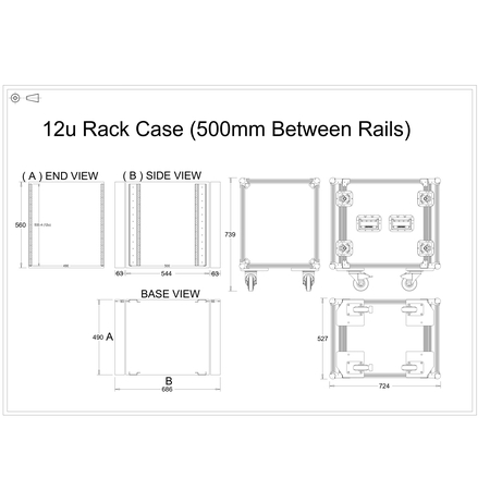 12u Rack Case Flight Case